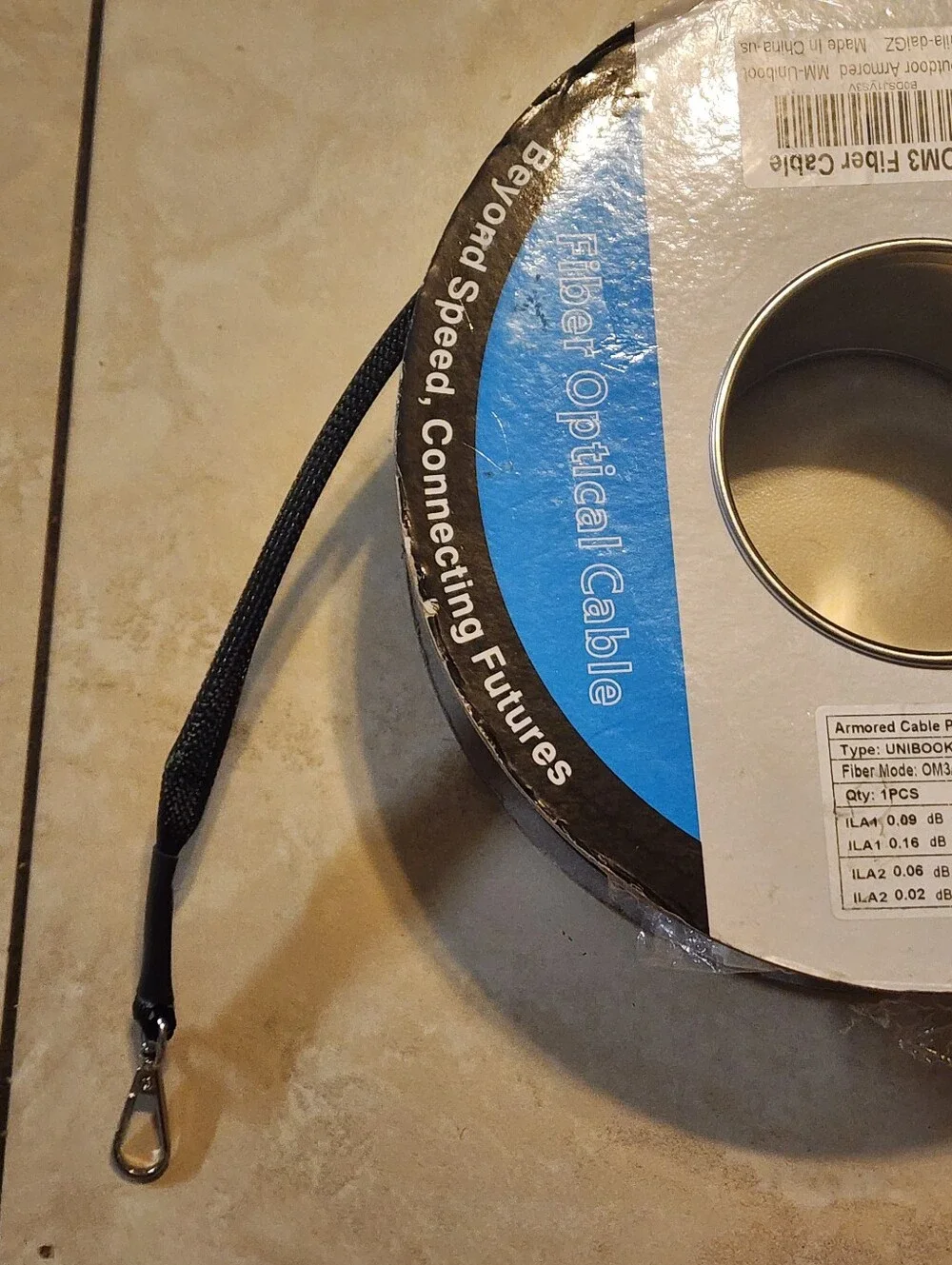 100M/328FT OM3/OM4 LC to LC Outdoor Armored Fiber Optic Patch Cable